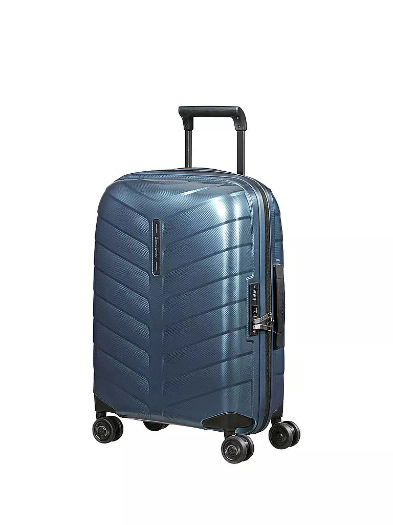 SAMSONITE Trolley ATTRIX SPINNER 55 erweiterbar Steel Blue blau