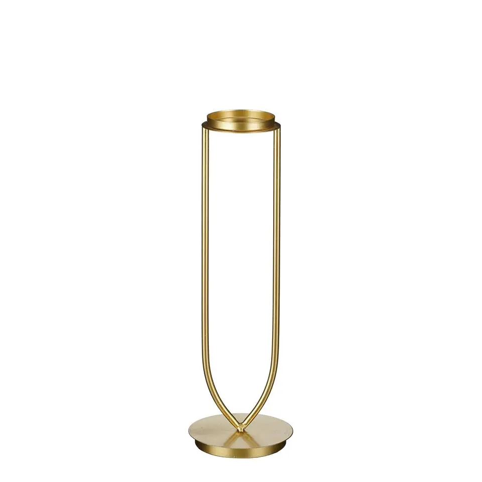 Mica Decorations Aletta Kandelaar - L15 x B15 x H48 cm - Metaal - Goud