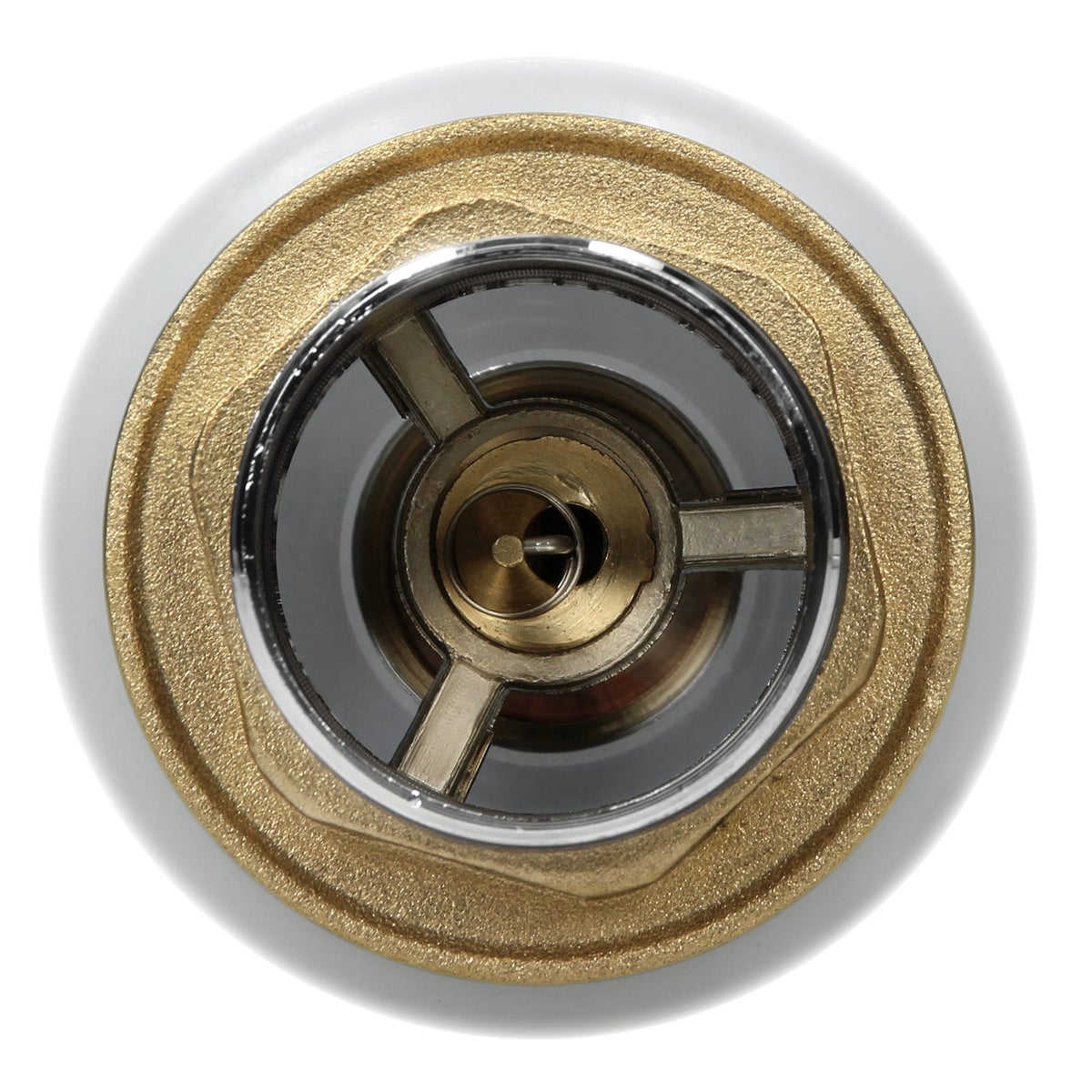 ML-Design Universele afvoergarnituur voor gootstenen en wastafels zonder overloop, keramische afdekking wit roestvrij staal, 1 1/4 inch pop-upklep, afvoerklep afvoergarnituur gootsteenstop met afdichtingen