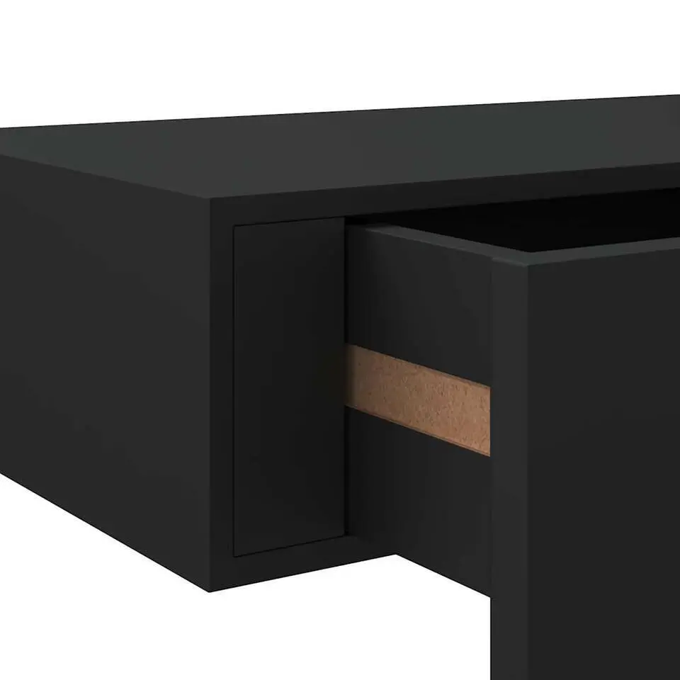 vidaXL - Ladeschap - Zwart - MDF