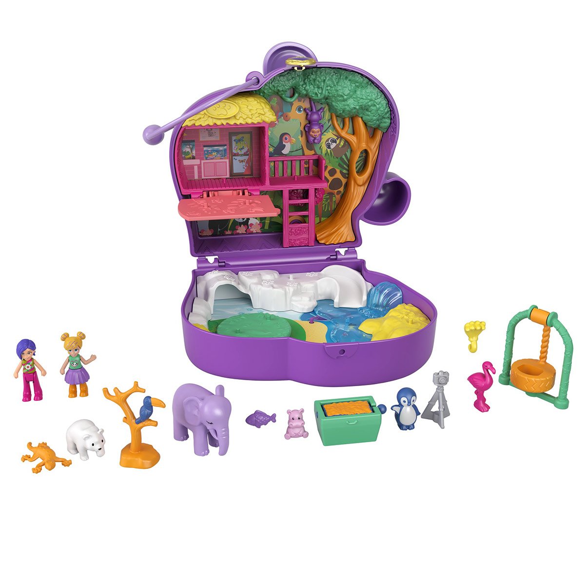 Polly Pocket - Coffret Zoo Eléphant - Mini-Poupées