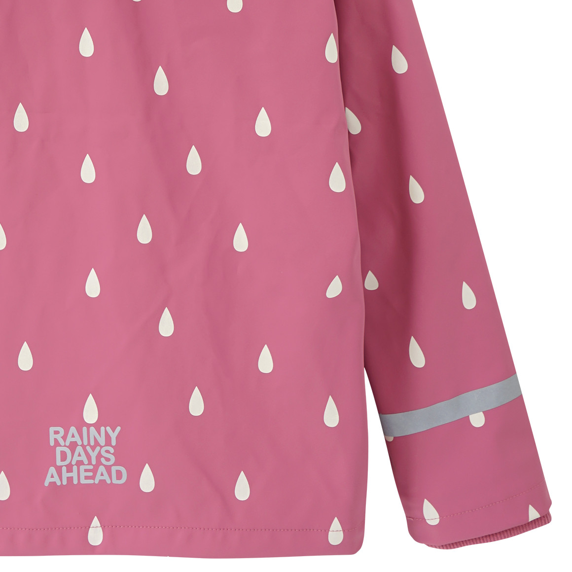 Yigga Kinder Regenjacke mit Regentropfen-Muster altrosa
