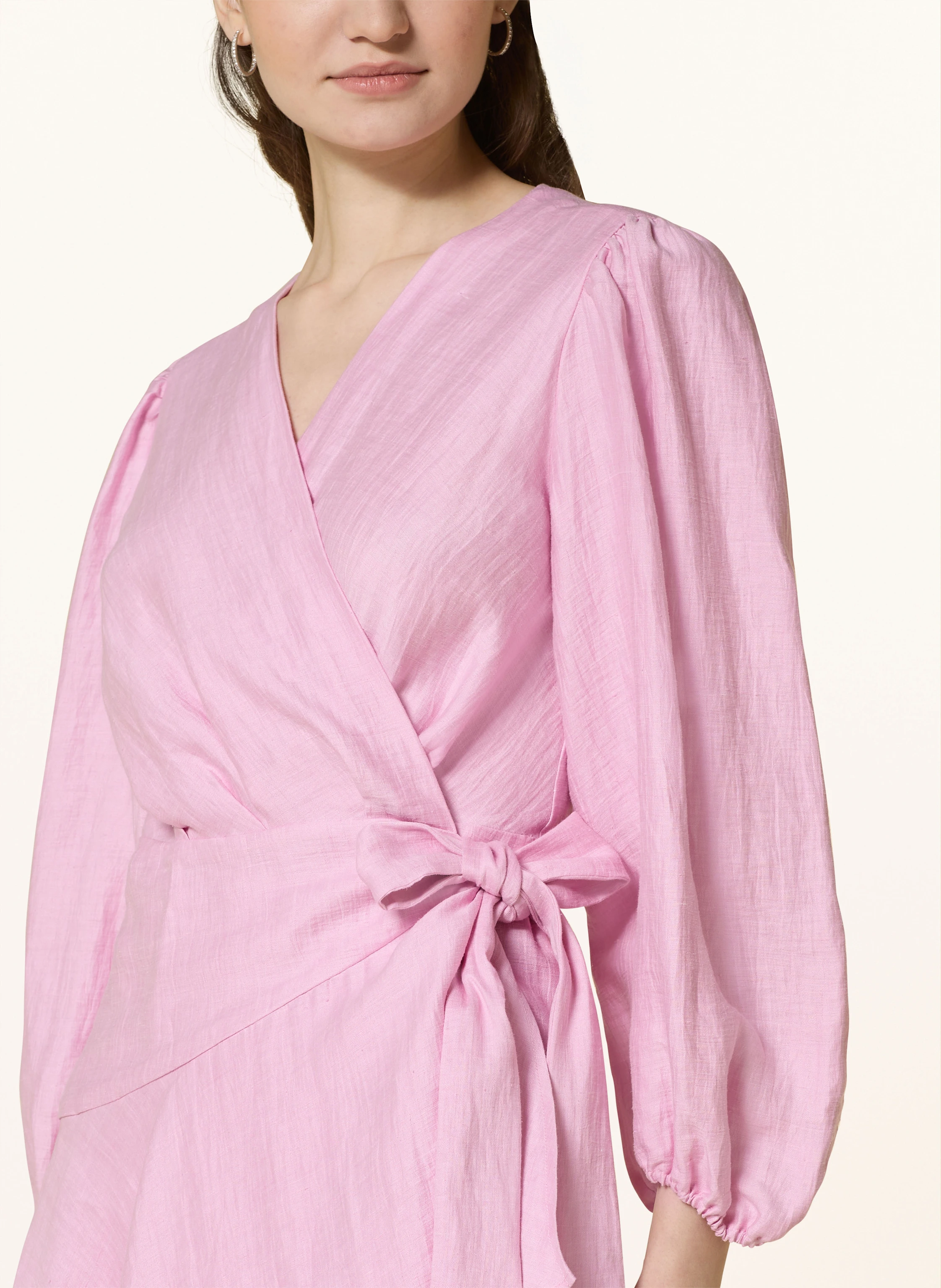maje Wickelkleid aus Leinen