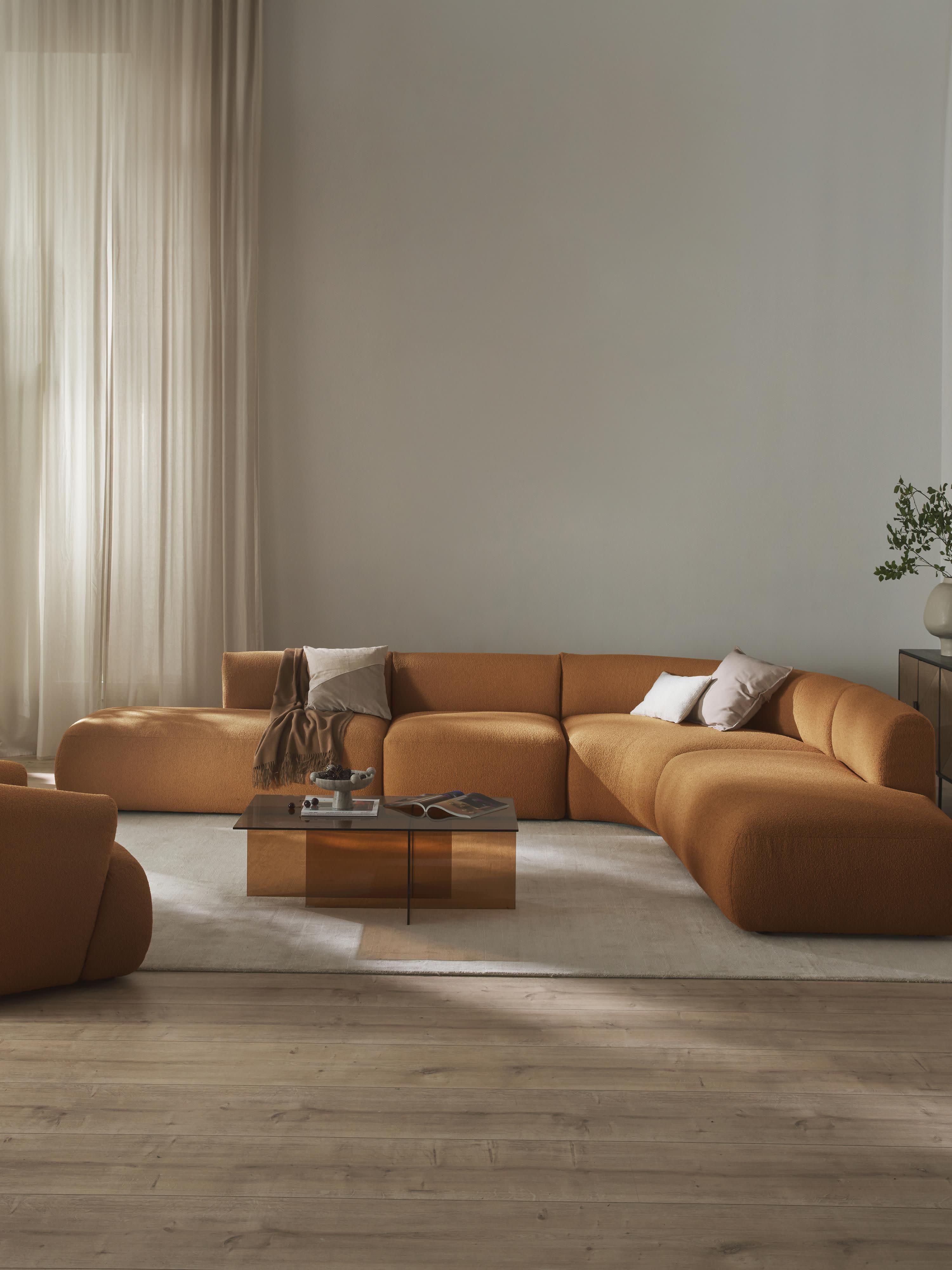 Modulaire bouclé hoekbank Sofia (4-zits)
