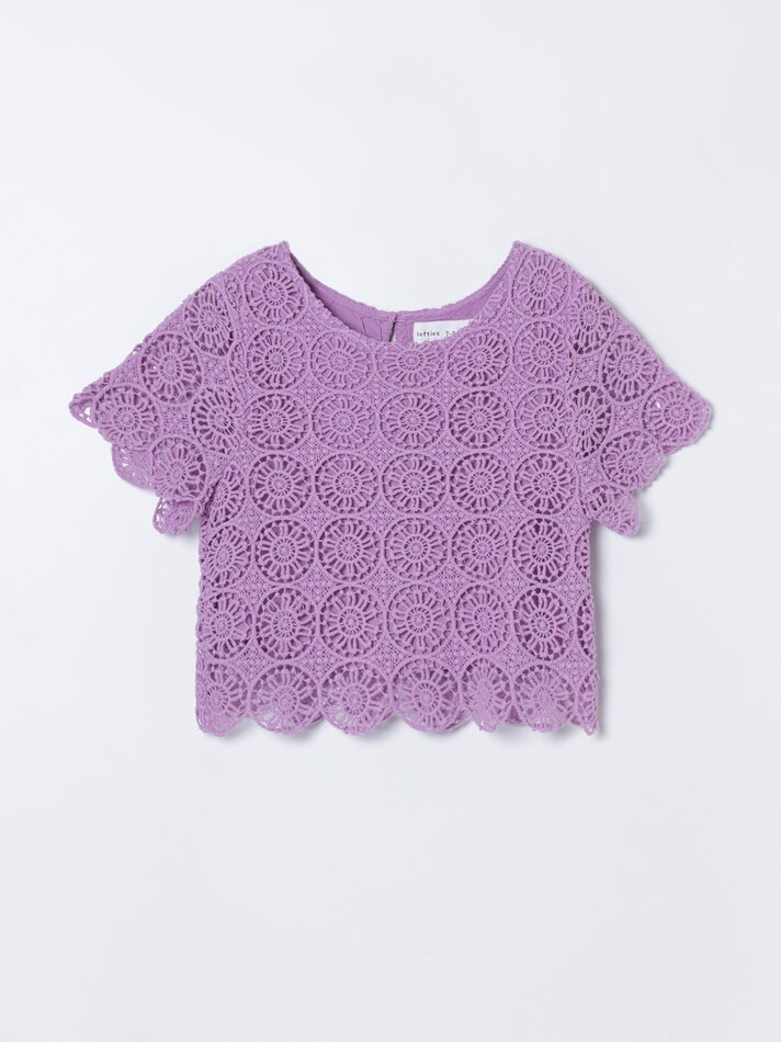 Blusa de crochê - Roxa