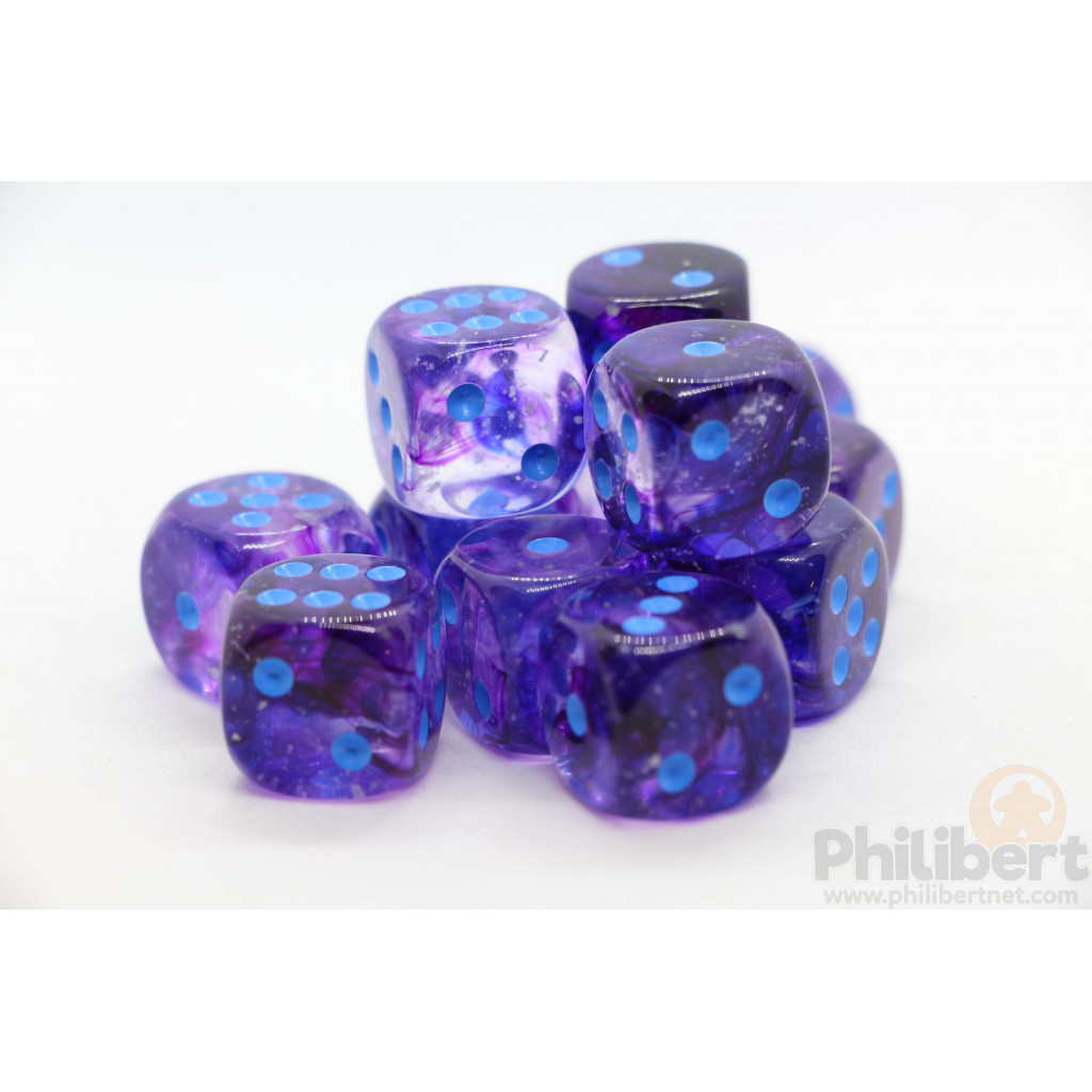 Set de 12 Dés 6 Faces Chessex : Nebula