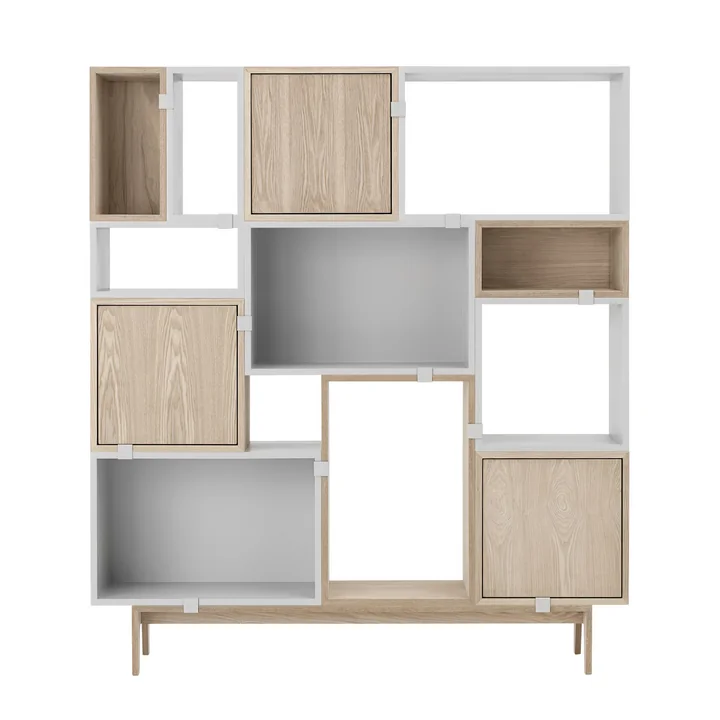 Muuto - Mini Stacked System Regalmodul, large / hellgrau