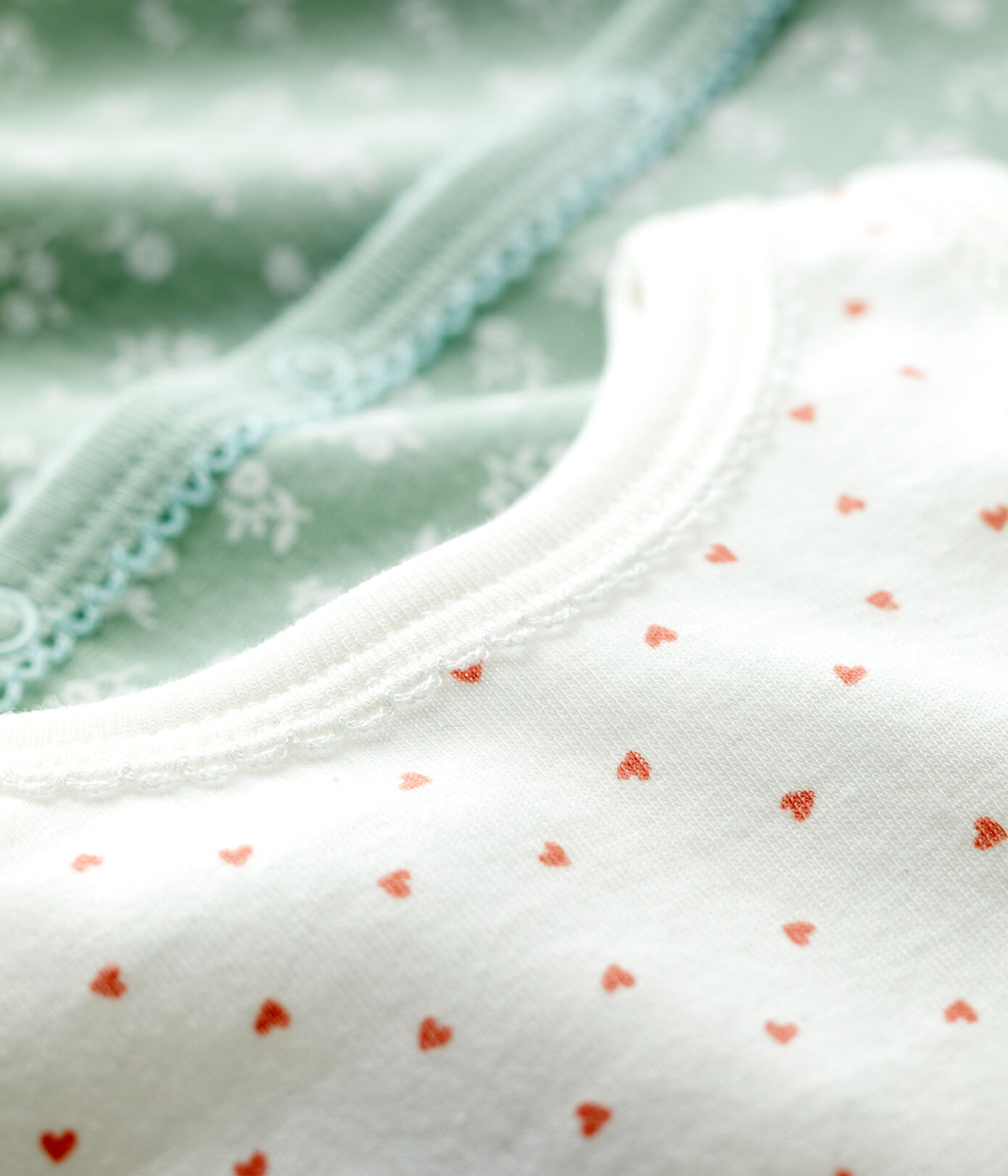 Lot de 2 combicourts bébé en coton