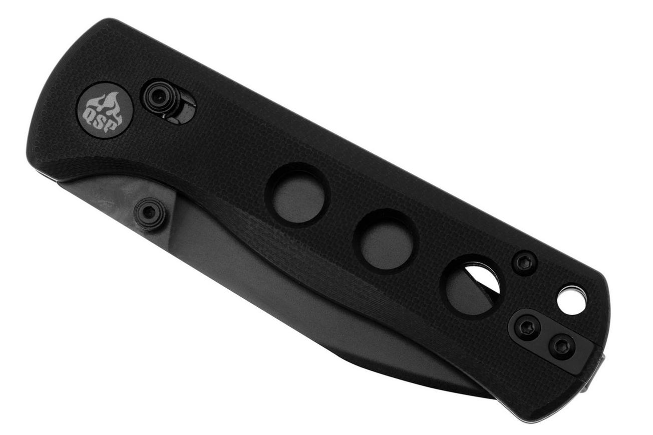 QSP Knife Canary Glyde 150GL-A2 Black 14C28N, Black G10, zakmes