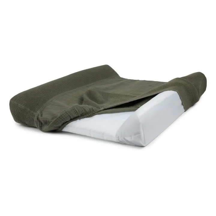 Nobodinoz Matelas à langer Wabi-Sabi | Vert kaki