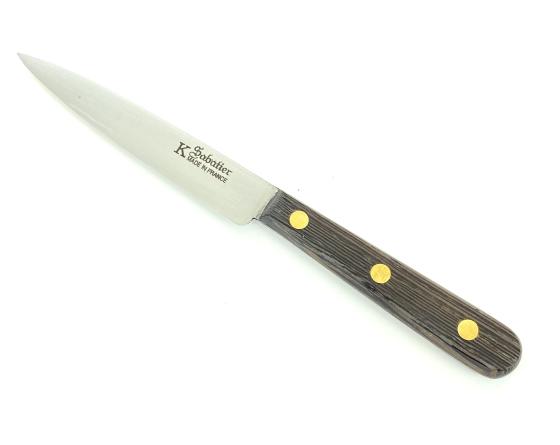 Office 10 cm plate semelle - ANCIEN Carbone - manche Wengué Ref 177 Couteaux de cuisine professionnel
