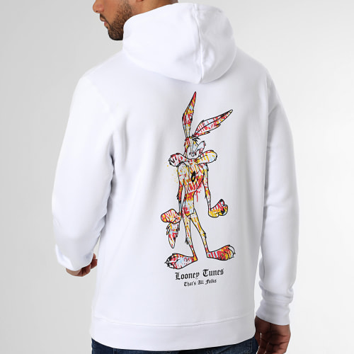 Sweat Capuche Coyote Graff Blanc