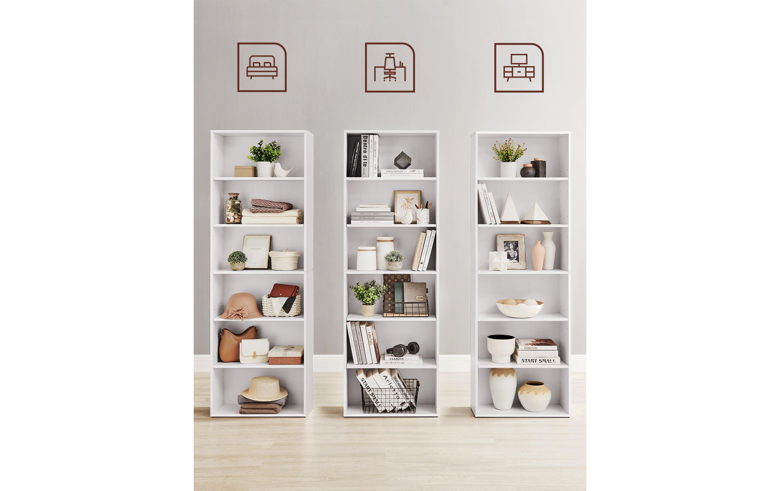 Bücherregal Weiss<br>Offenes Standregal