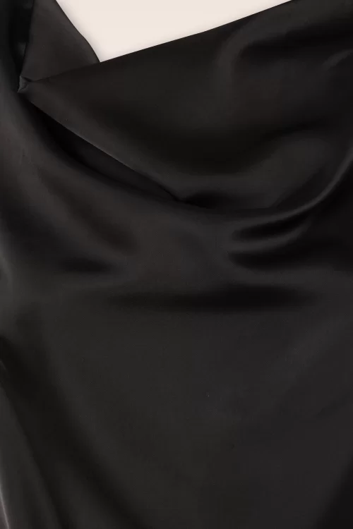Banned Retro Drape Evening top in zwart