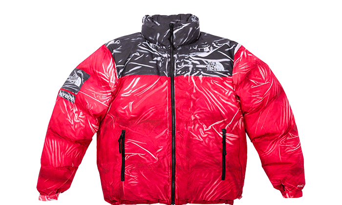 Supreme / The North Face Printed Nuptse Jacket Red