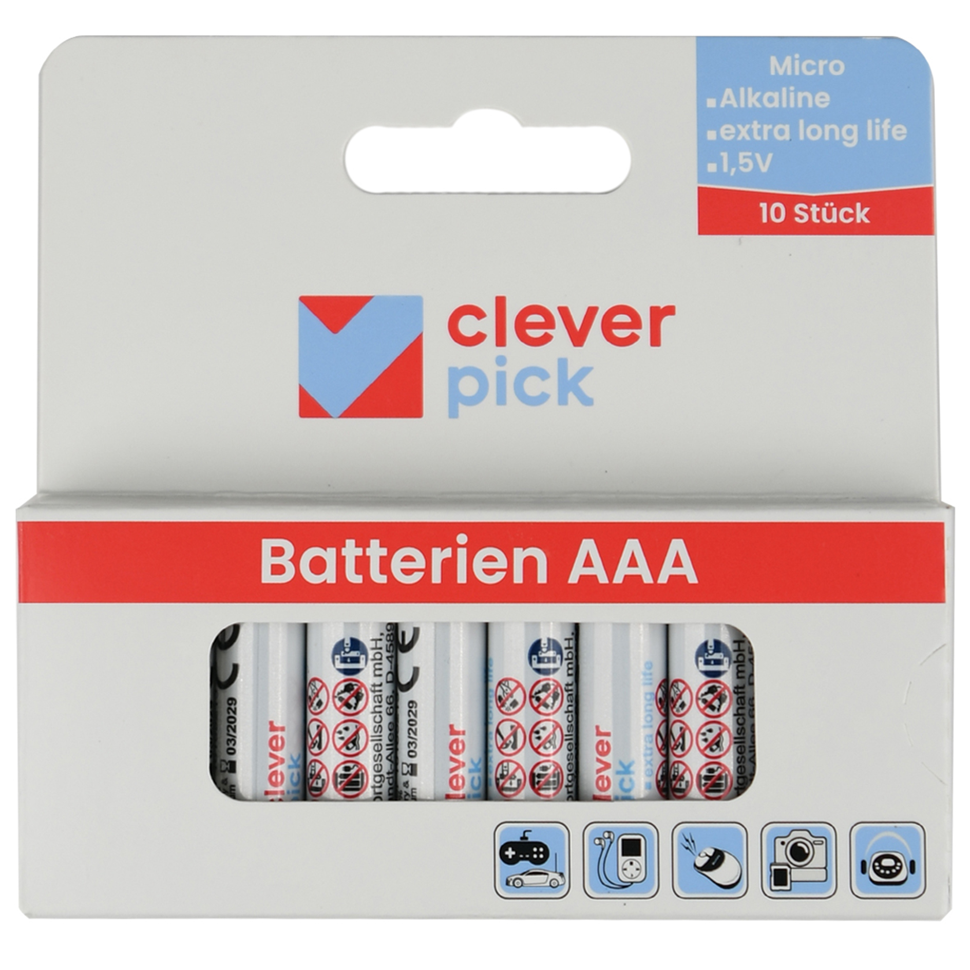 10-er Pack Micro-Batterien - extra long life - AAA