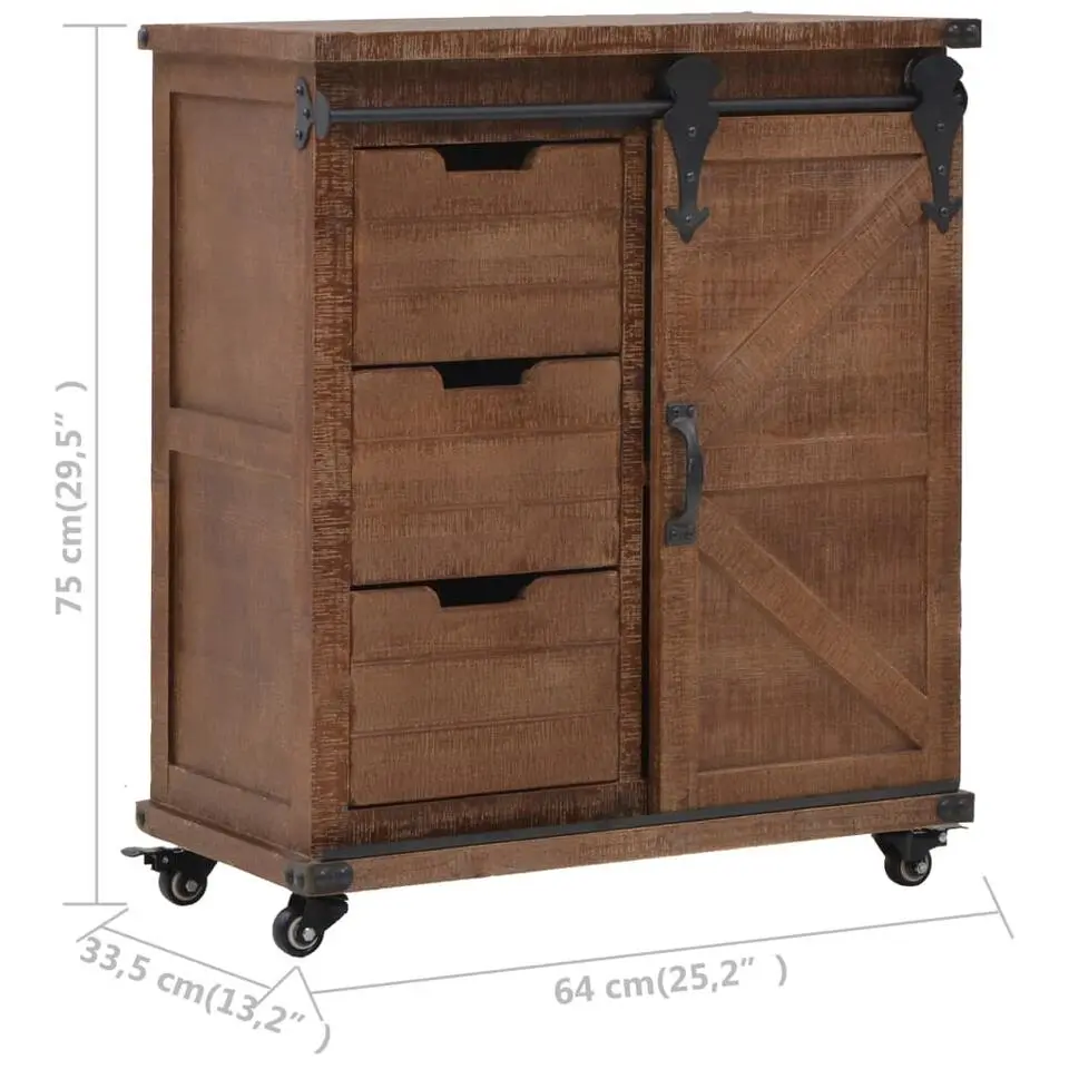 vidaXL - Opbergkast - Bruin - Hout