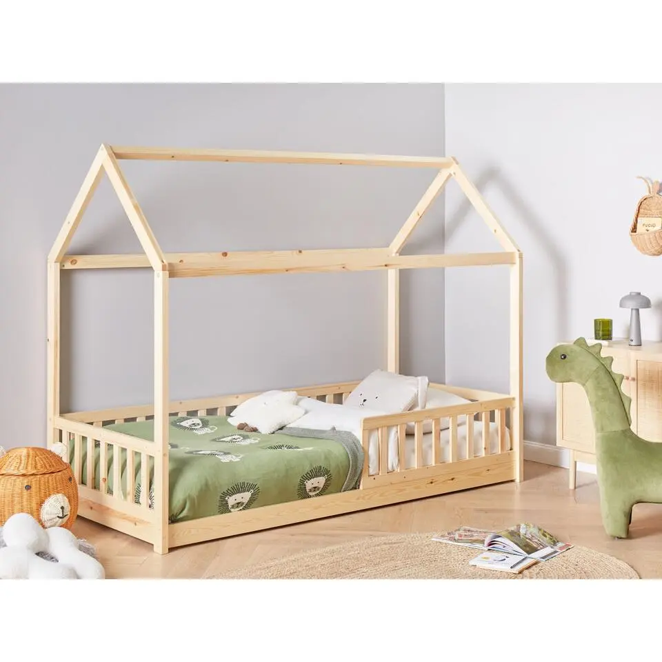 COSSAYE - Kinderbed - Lichtbruin - 90 x 200 cm - Grenenhout