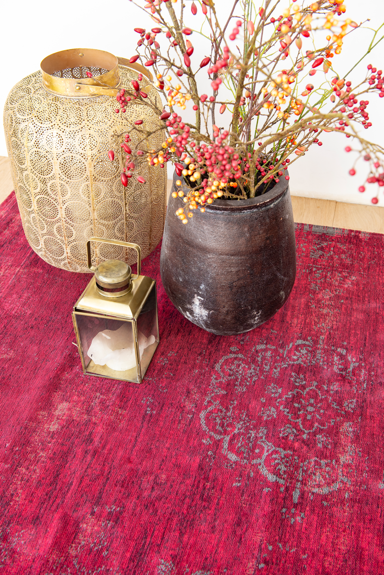Ecorugs vloerkleed Medallion rood 240x340 cm