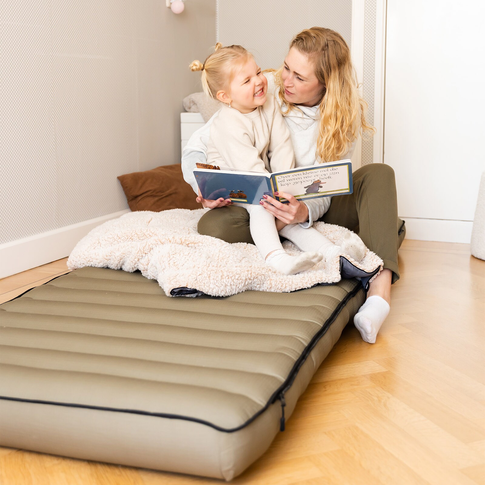 HUMAN COMFORT Luft Bett Chatou Isomatte Kasten Matratze Gäste 100% Baumwolle Farbe: Grün