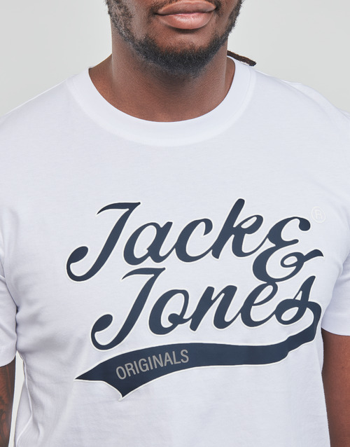 Jack & Jones - JORTREVOR UPSCALE SS TEE CREW NECK - Blanc