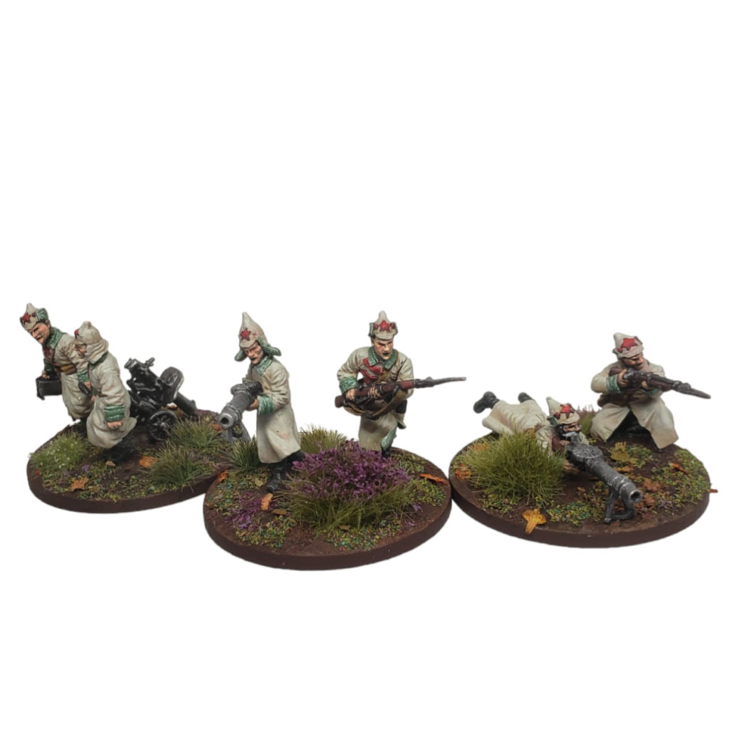 Infanterie bolchévique et supports