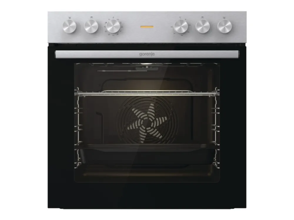 Gorenje Essential BC6715E02XK - Ovn - til indbygning - niche - bredde: 56 cm - dybde: 55 cm - højde: 59 cm - med selv-rengøring - Klasse A - rustfrit stål