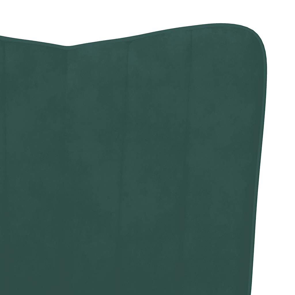 vidaXL Schommelstoel Donkergroen Bekleed met Fluweel