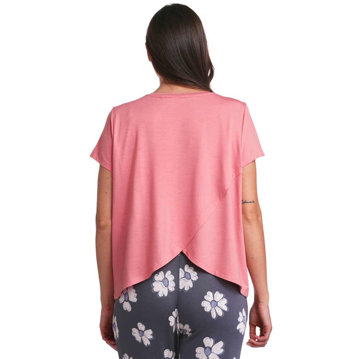 Gina Benotti Damen Schlafshirt mit Blumen-Print rosa