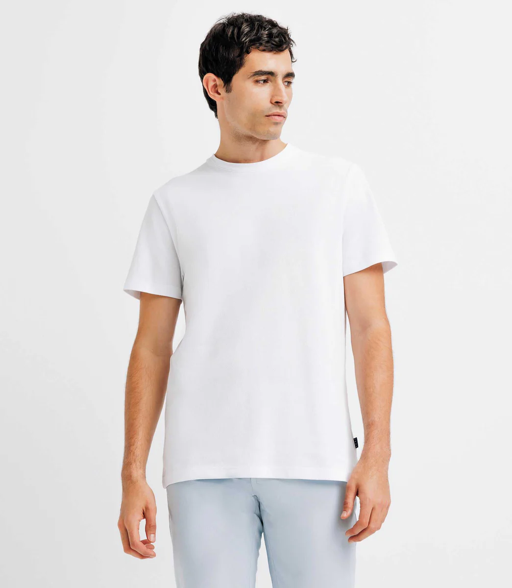 T-shirt col rond blanc