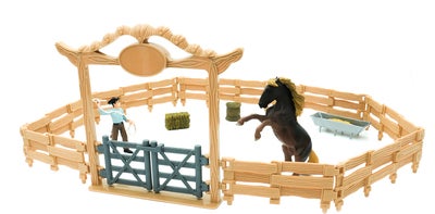 Mojo Western Ranch Corral Paddock med Hest 14 Deler