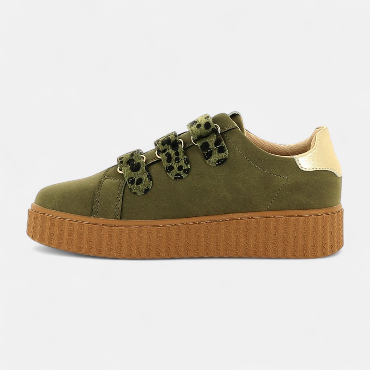 Baskets basses Femme kaki