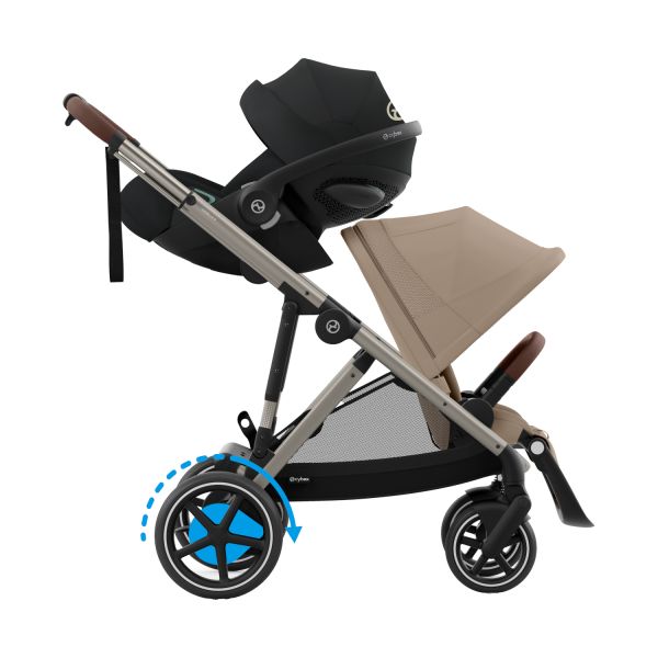 Cybex E-Gazelle S Kinderwagen - Taupe - Almond Beige / Beige