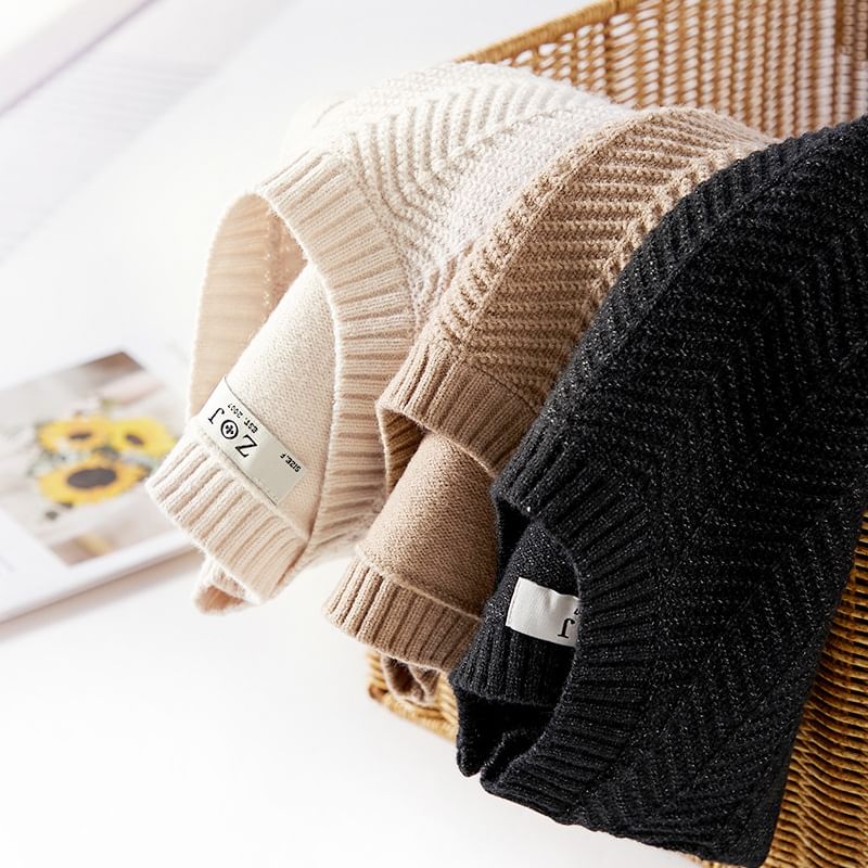 YARU - Effen vest met ronde hals