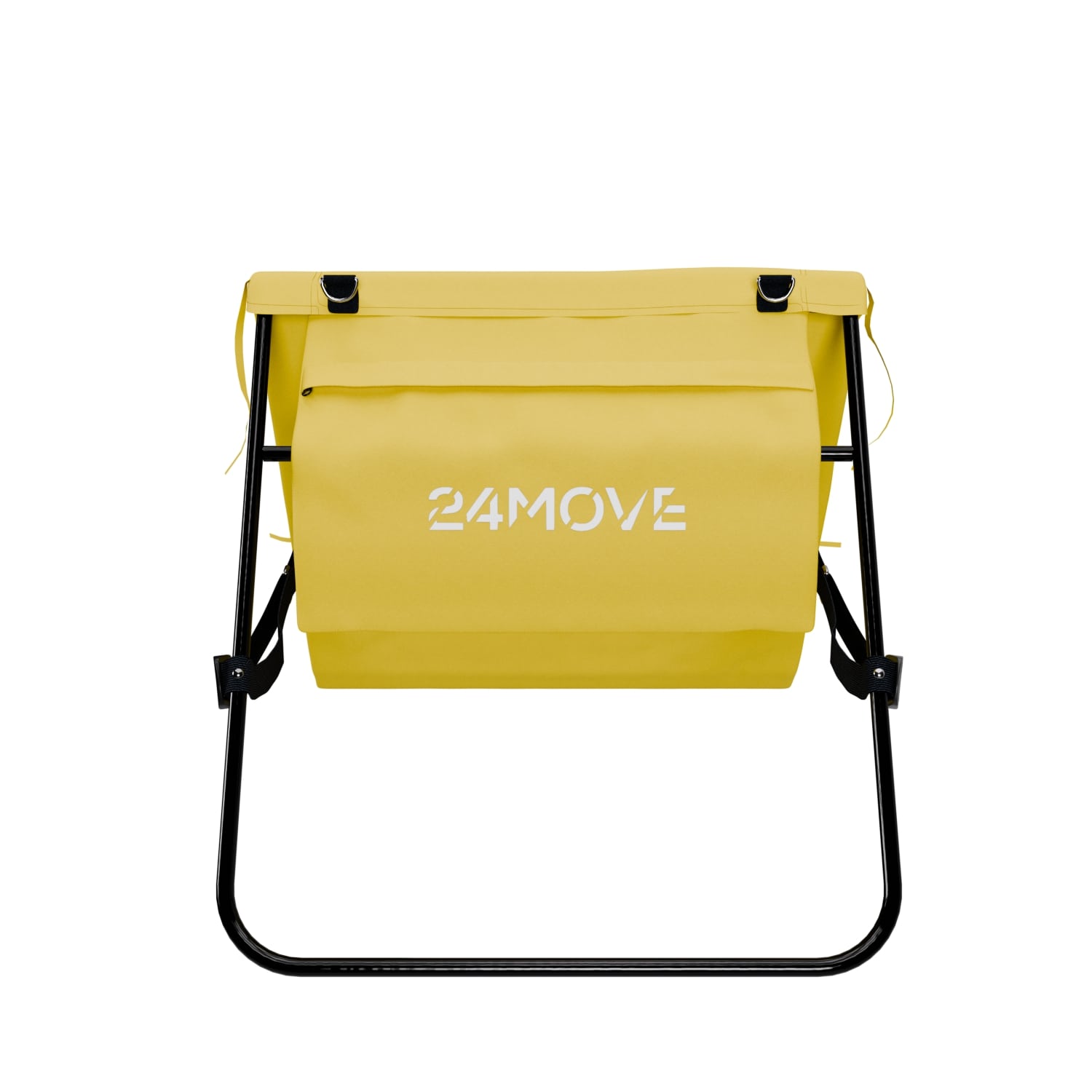 24MOVE® Strandmatte 2er Set klappbar mit Rückenlehne, Strandliege mit Gurt, tragbar für Strand und Garten, Liegematte gelb