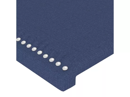 Tête de lit à LED Bleu 160x5x118/128 cm Tissu