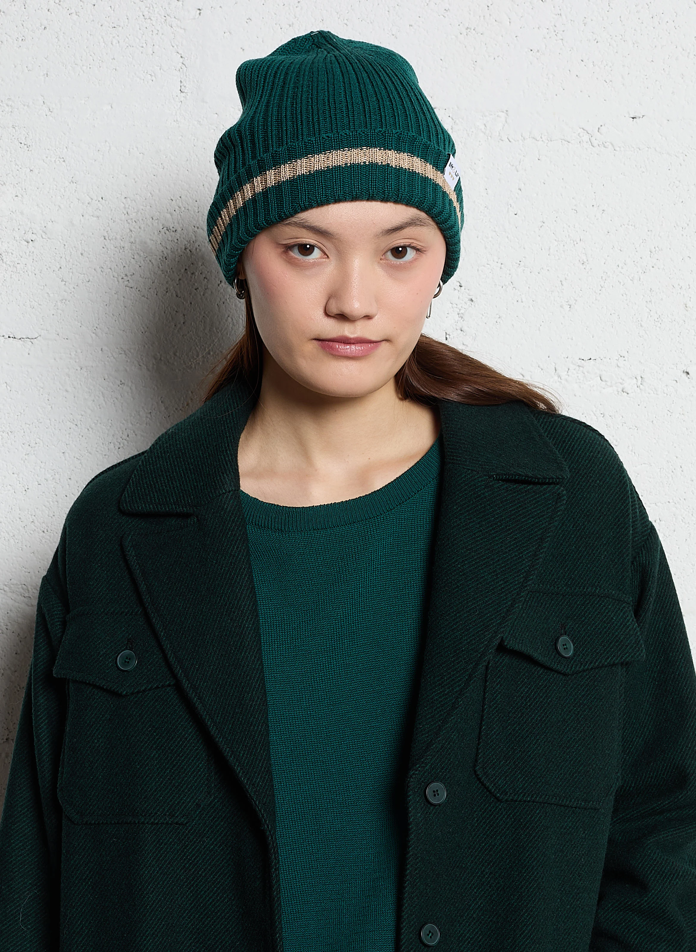 BONNET - Bonnet en laine I CODE x LA FRANCAISE | Vert