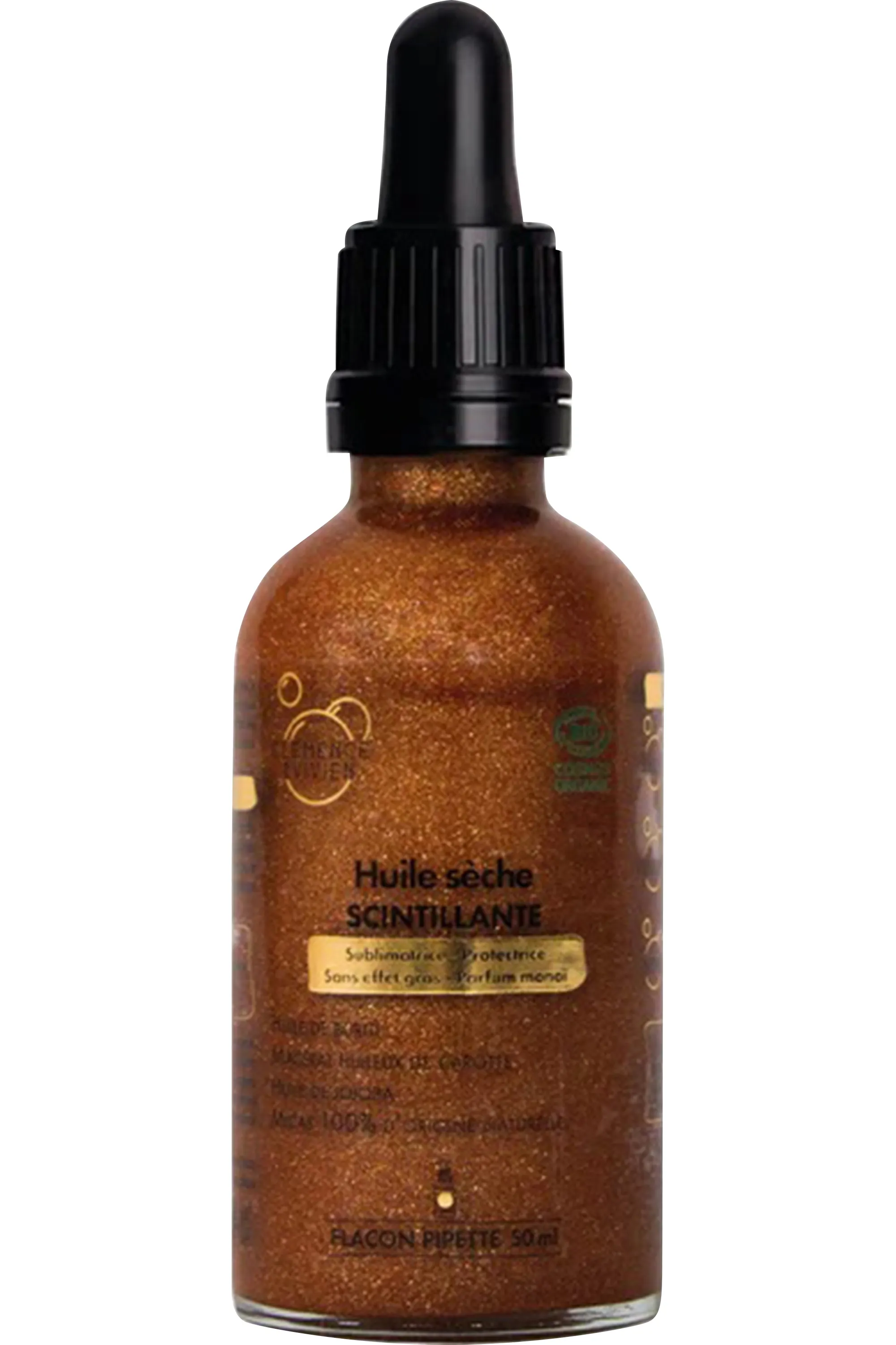 Clémence et Vivien Huile sèche corps scintillante-50 ml