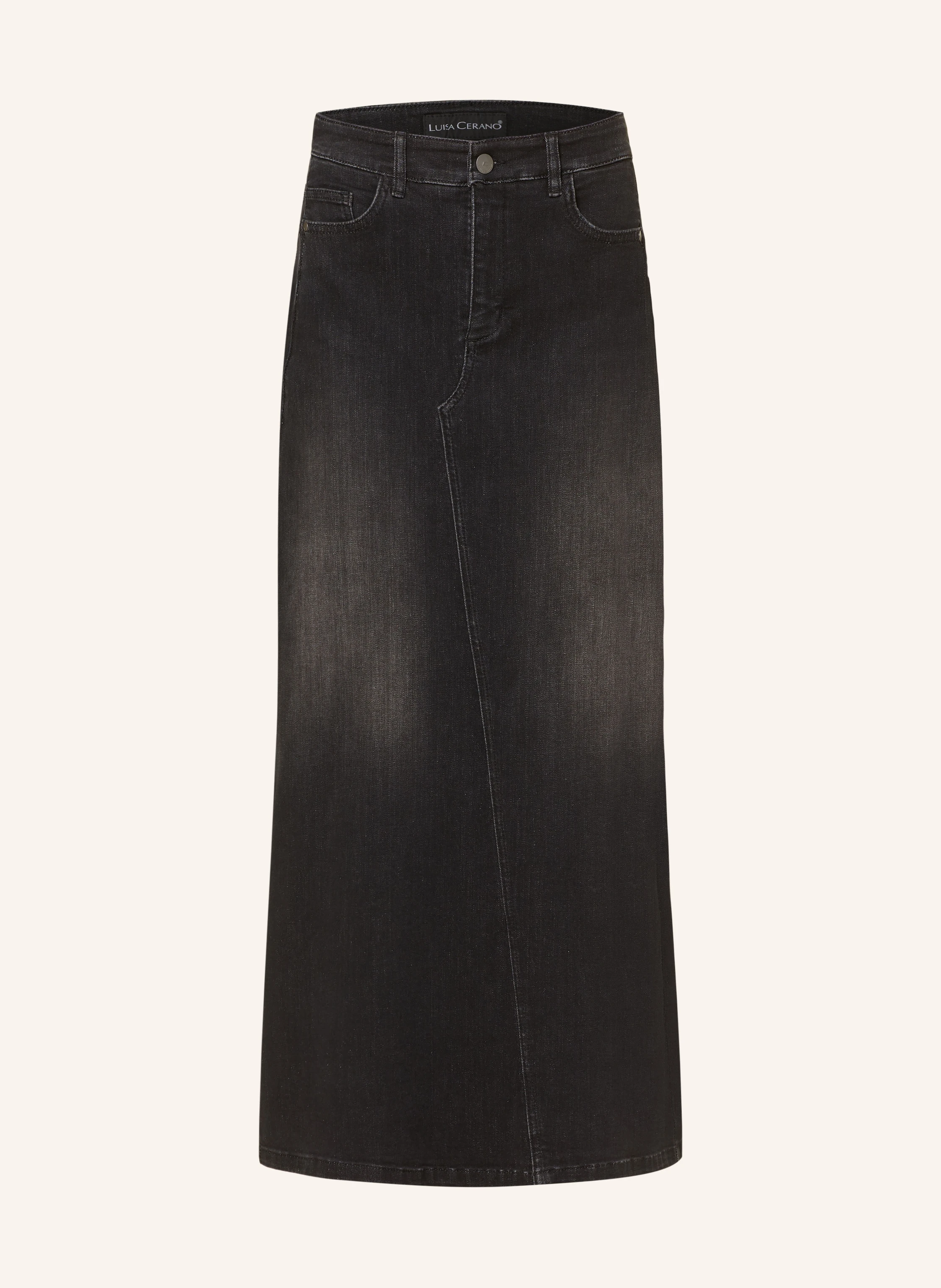 LUISA CERANO Jeansrock mit Schmucksteinen
