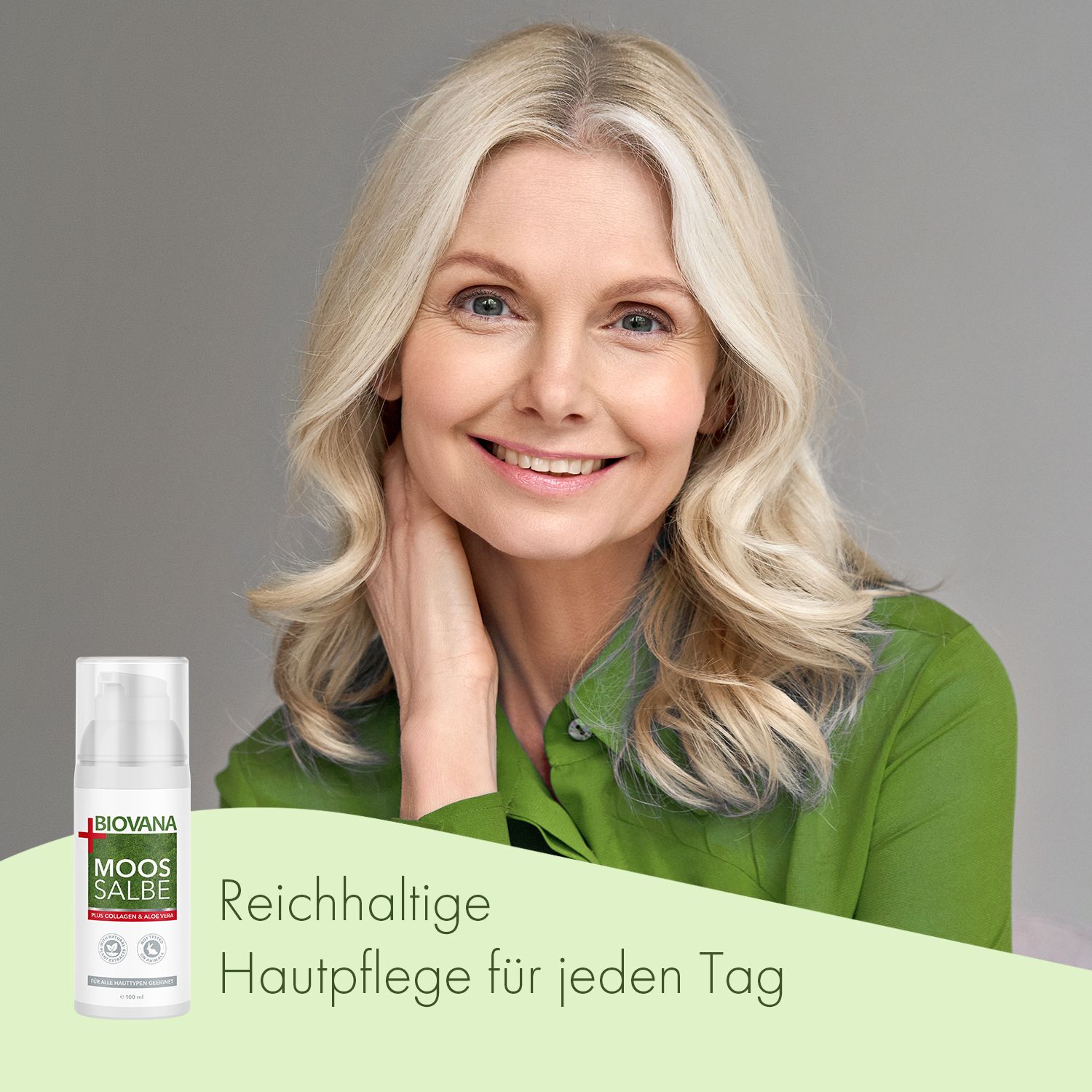 Biovana Moossalbe Plus mit Collagen, Coenzym Q10 & Aloe Vera