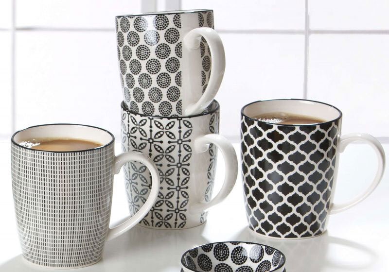 Ritzenhoff & Breker Kaffeebecher TAKEO 4er Set schwarz/ weiß