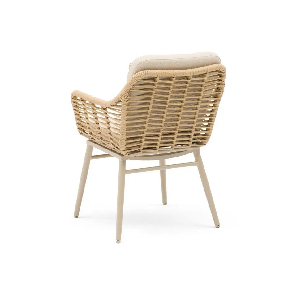 Tuinset 4 personen 165 cm Aluminium/wicker Taupe Coco Antoni/Brighton