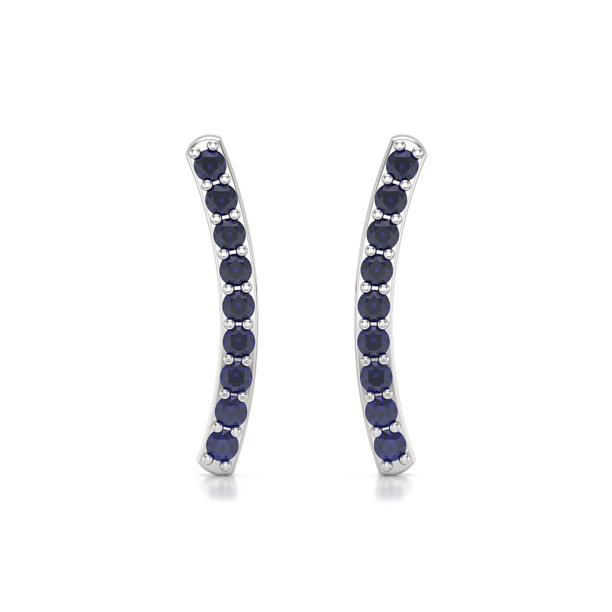 Boucles d'oreilles ADEN Saphir sur Argent 925 1.292grs