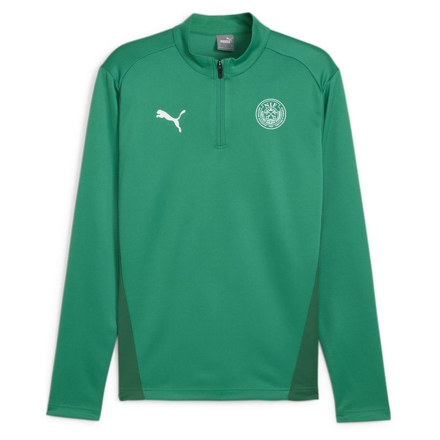 Næstved Boldklub Maillot d'Entraînement Fermeture Éclair 1/4 - Vert/Blanc Enfant