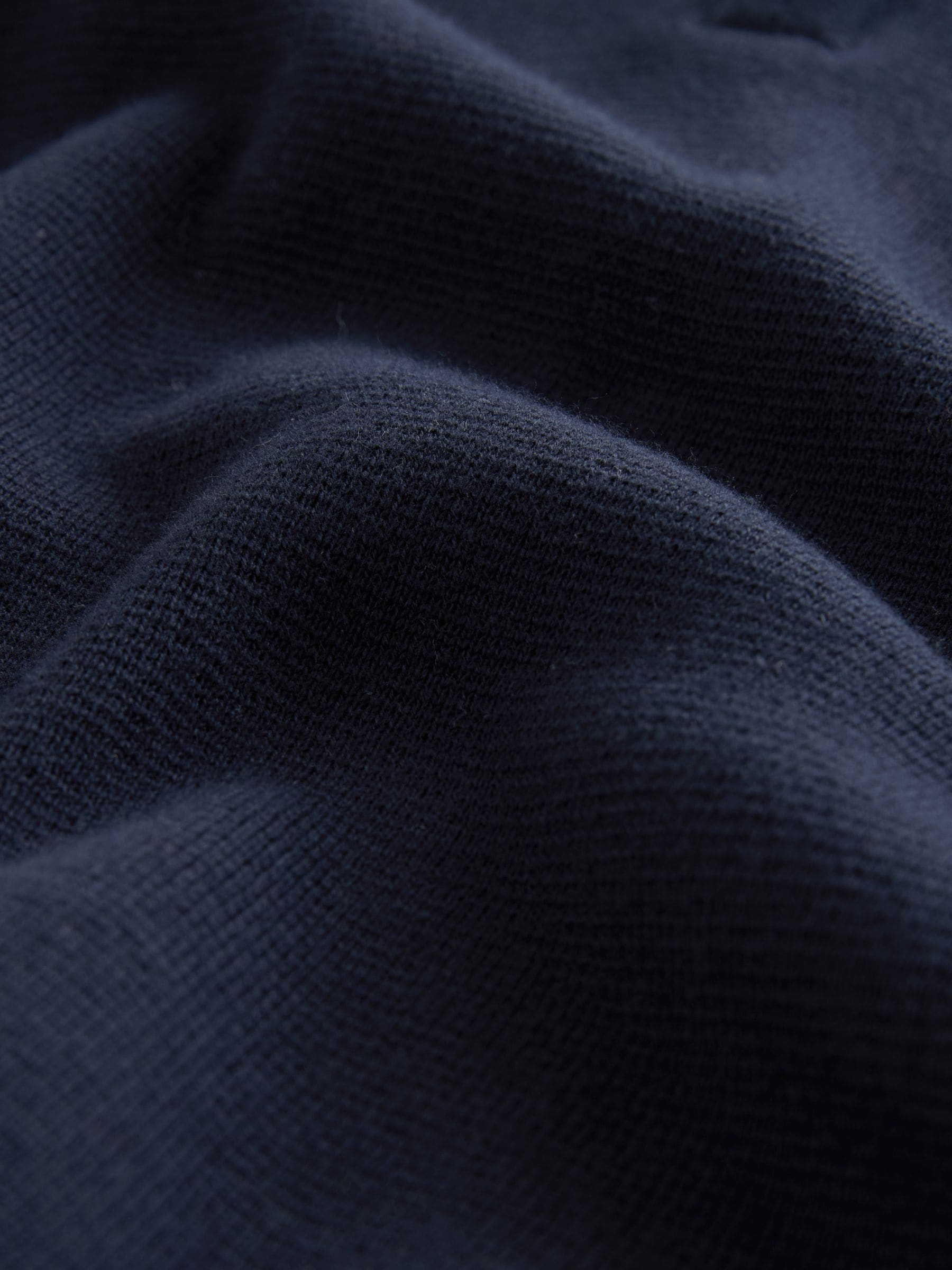 Donkerblauw - Effen - Regular fit 100% katoenen premium trui met korte rits