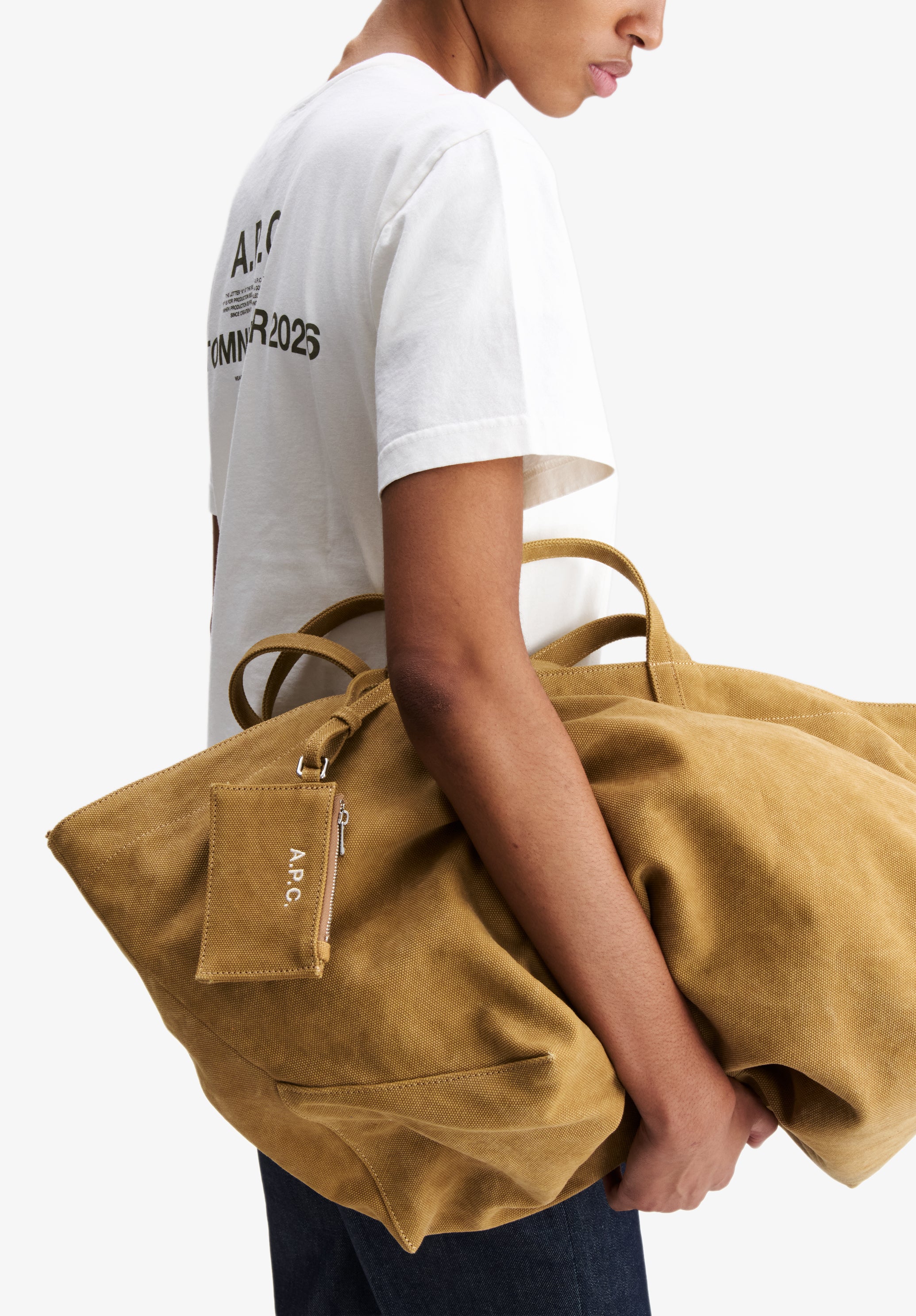 Sac Drummer Toile - Beige fonce