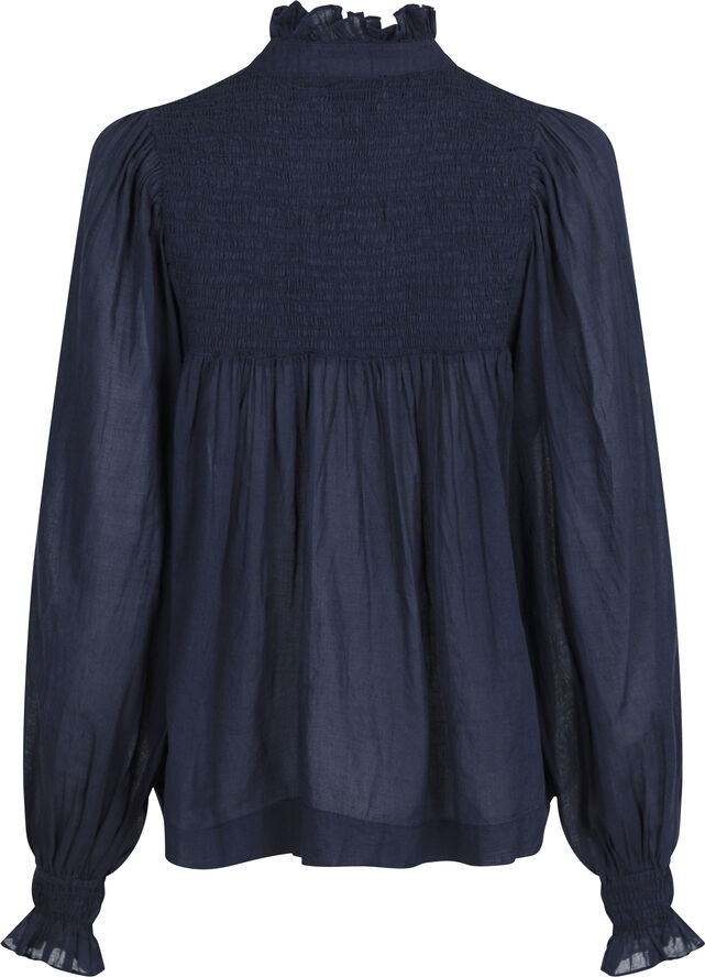 Neo Noir Jill S Voile Blouse Navy
