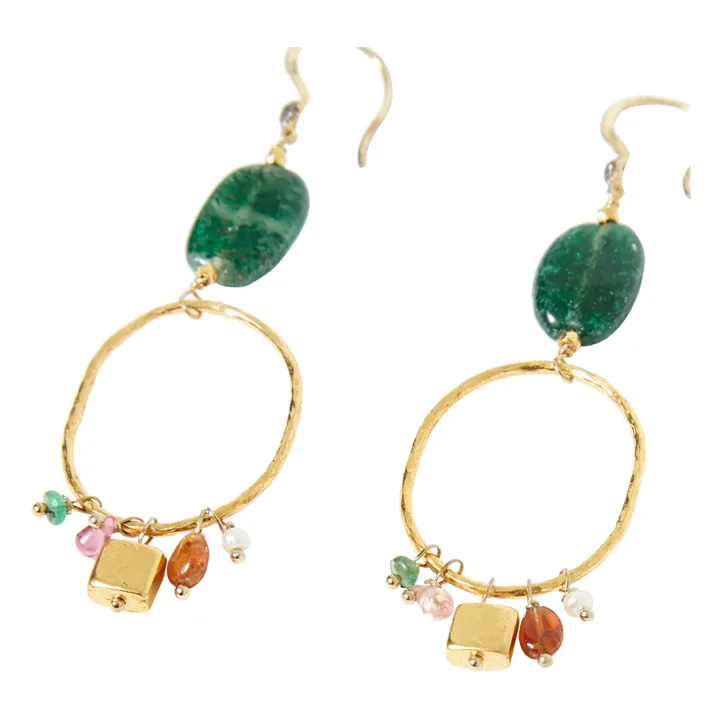 5 Octobre Boucles d'Oreilles Amma | Vert