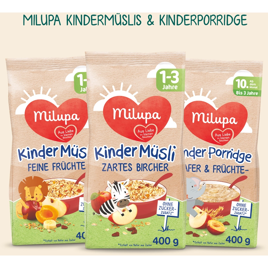 Milupa Kindermüsli Früchte 4 x 400 g ab dem 1. Jahr