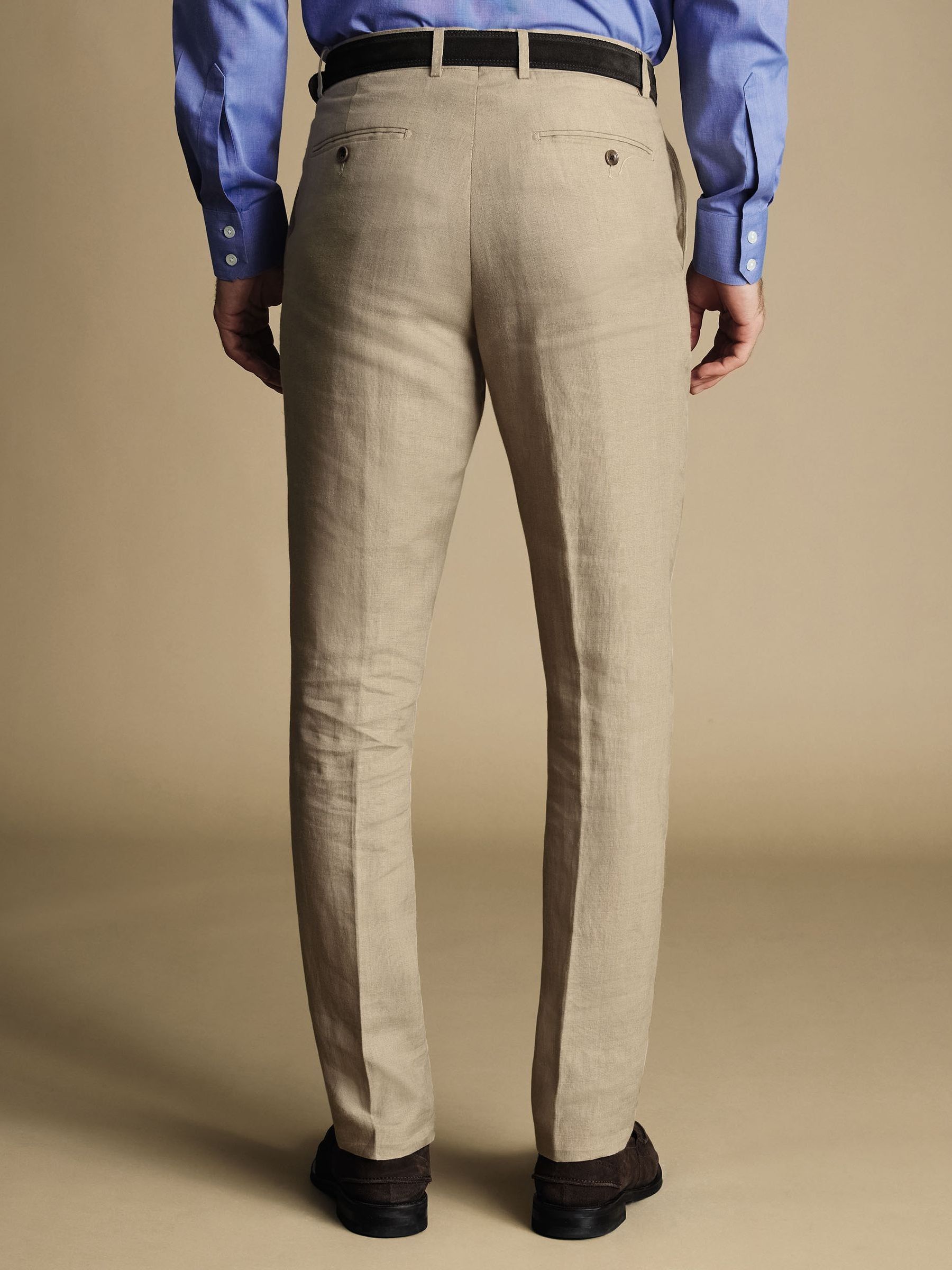 Natuurlijk - Charles Tyrwhitt slim fit 100% linnen broek